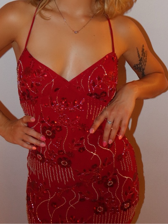 Peppermayo Dresses & Skirts - Peppermayo Vietta Red Sequin Mini Dress
